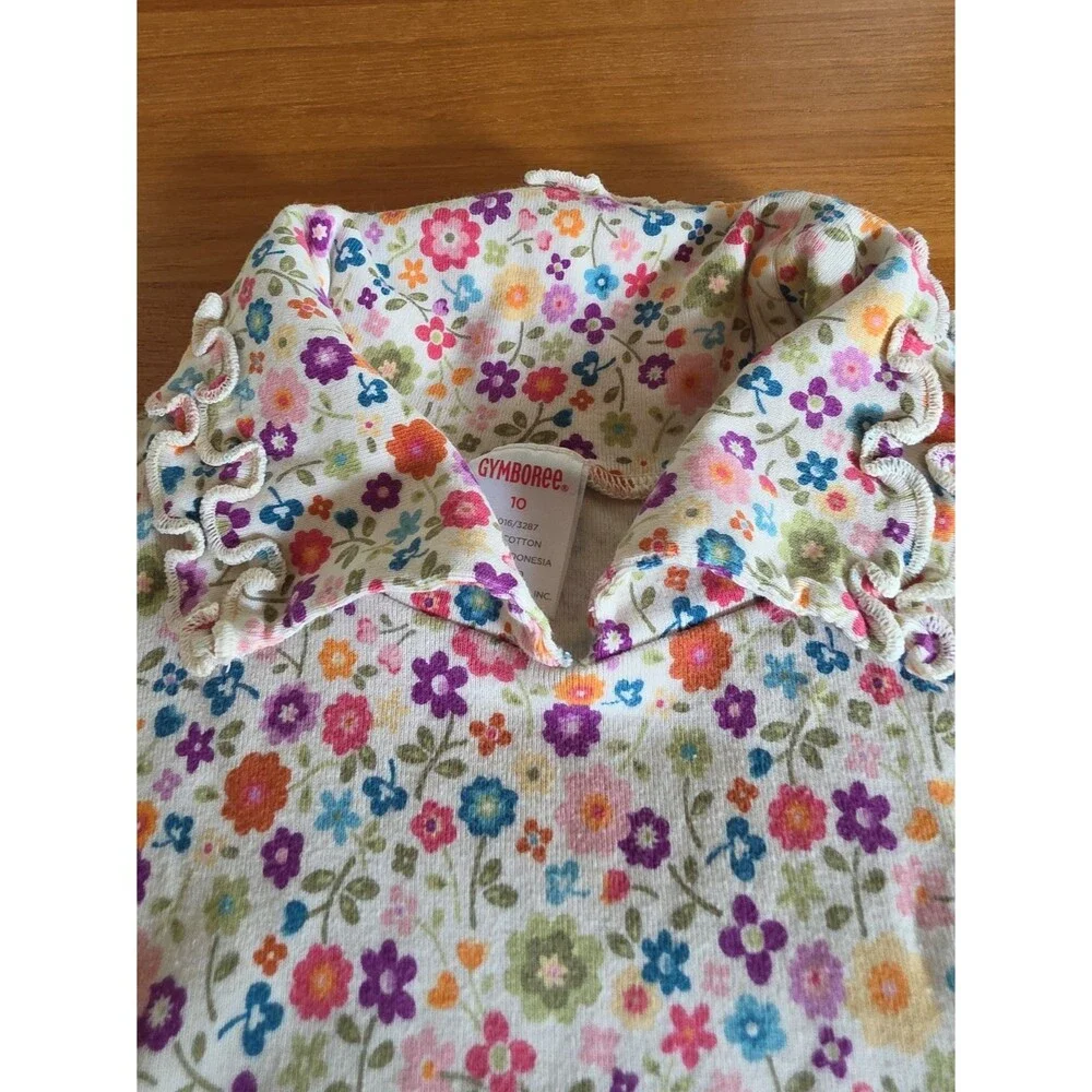 Gymboree Girl's Floral Turtleneck Top Size 10 Vintage READ Description